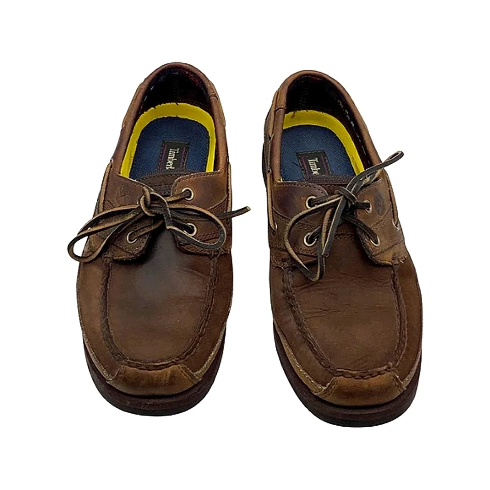 Timberland 71024 Brown Leather Loafer Boat Shoe, Size 9